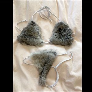 Rabbit fur bikini
